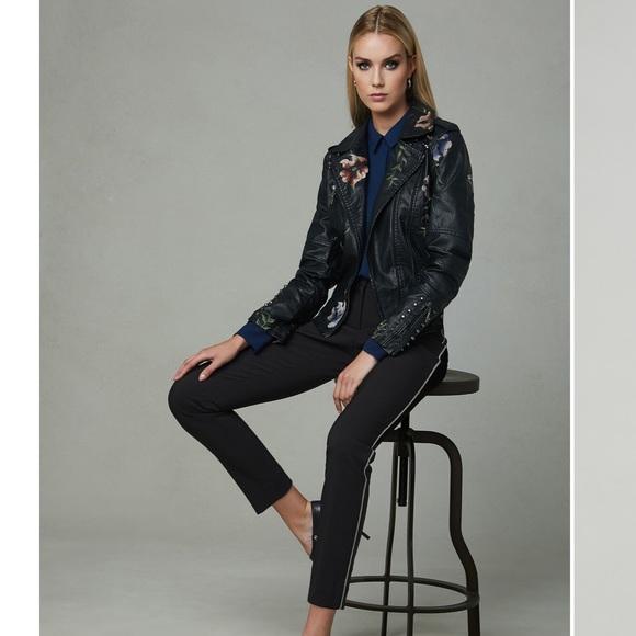 Frank Lyman Design NWT Embroidered Moto Jacket size L - Picture 7 of 16